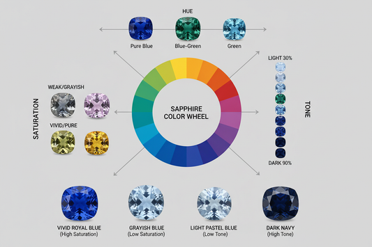 The Sapphire Color Wheel: Understanding Hue, Tone, and Saturation Like a Gemologist