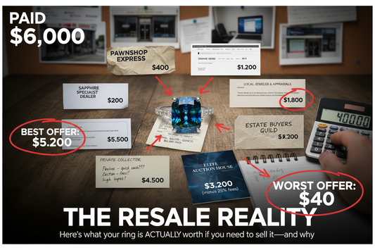 The Sapphire Resale Reality: I Tried to Sell My $6,000 Ring (Here's What 8 Dealers Actually Offered)
