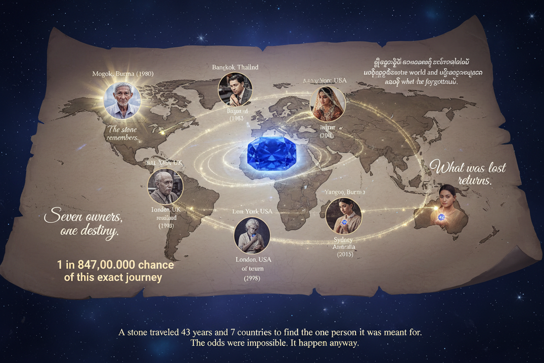 The Sapphire That Chose Its Owner: How a 6.2-Carat Stone Traveled Through 7 Countries and 43 Years to Find the One Person It Was Meant For
