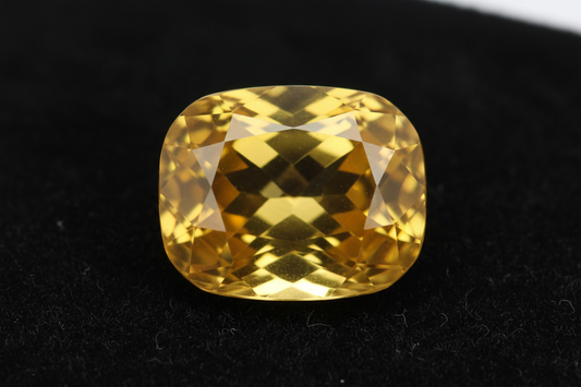 Canary yellow sapphire gemstone - vivid golden yellow natural sapphire - prosperity and wisdom stone - RichosRocks Australia