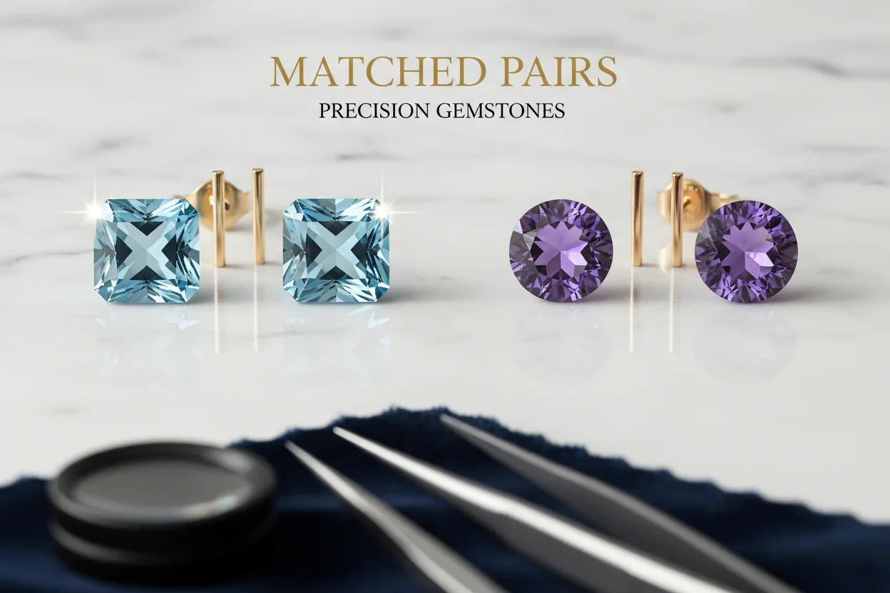 Matched Pair Gemstones - Perfect for Earrings Australia - RichosRocks