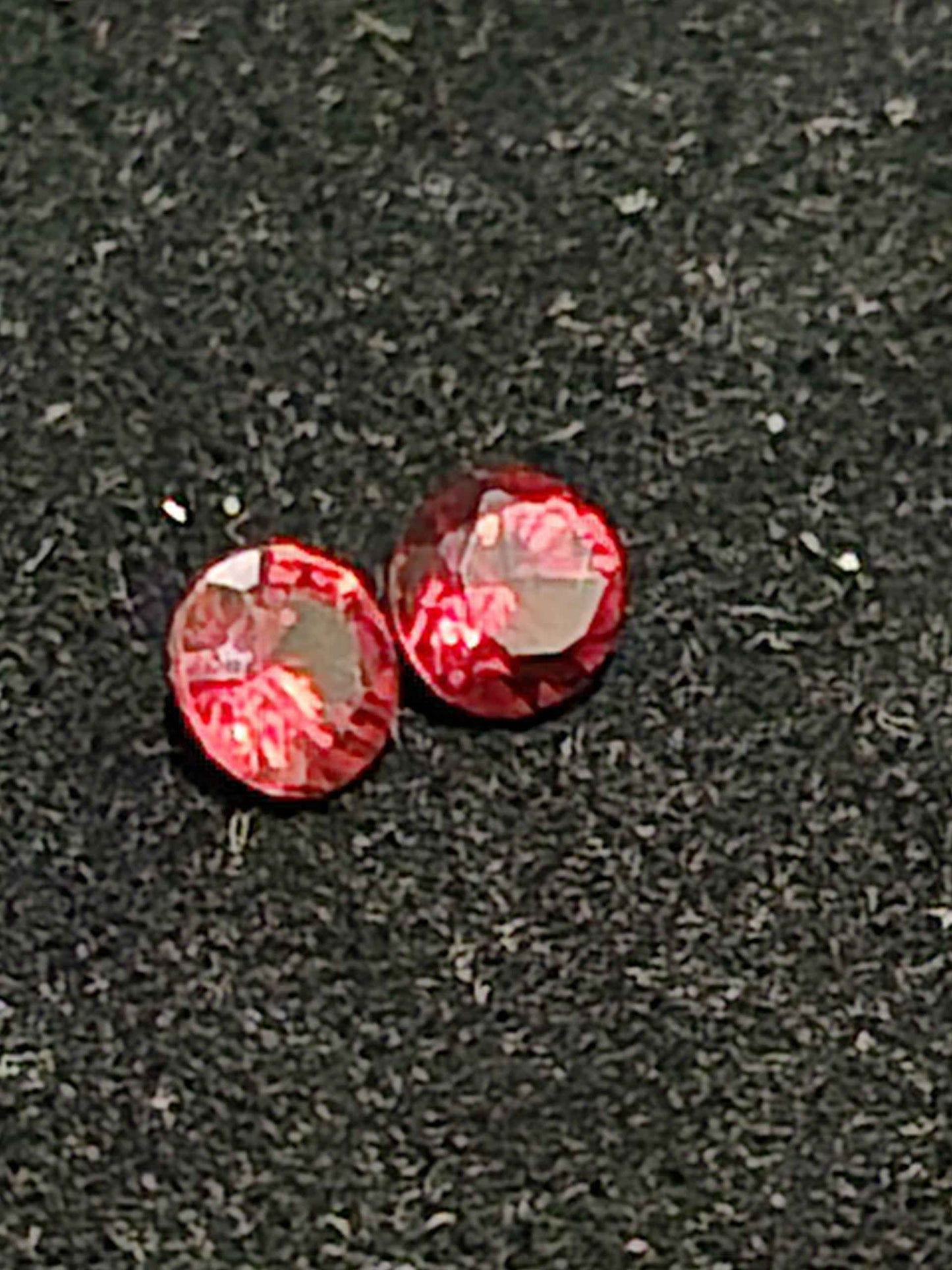 Natural Red Garnet Matched Pair 0.85ct | Round Brilliant Cut | January Birthstone Earring Stones | RichosRocks Australia - RichosRocks - Natural Red Garnet Matched Pair 0.85ct | Round Brilliant Cut | January Birthstone Earring Stones | RichosRocks Australia