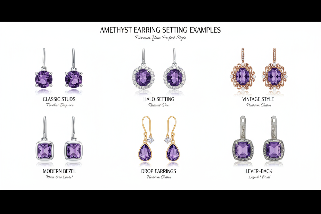 Natural Amethyst Matched Pair 2.5ct | Rare One-of-a-Kind Match | Round Cut Purple Earring Stones | February Birthstone Australia - RichosRocks - Natural Amethyst Matched Pair 2.5ct | Rare One-of-a-Kind Match | Round Cut Purple Earring Stones | February Birthstone Australia