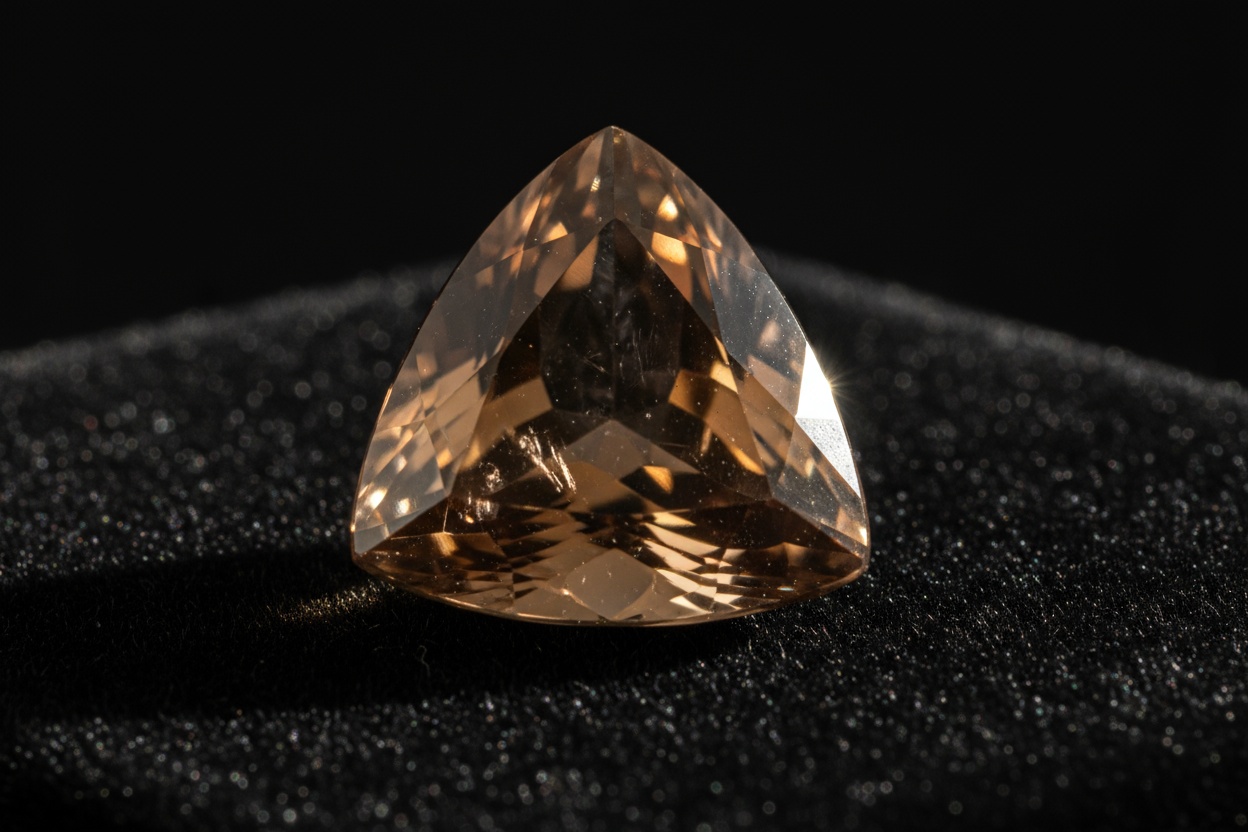 Smokey Quartz 6.55ct - Macro Facet Close-up Detail