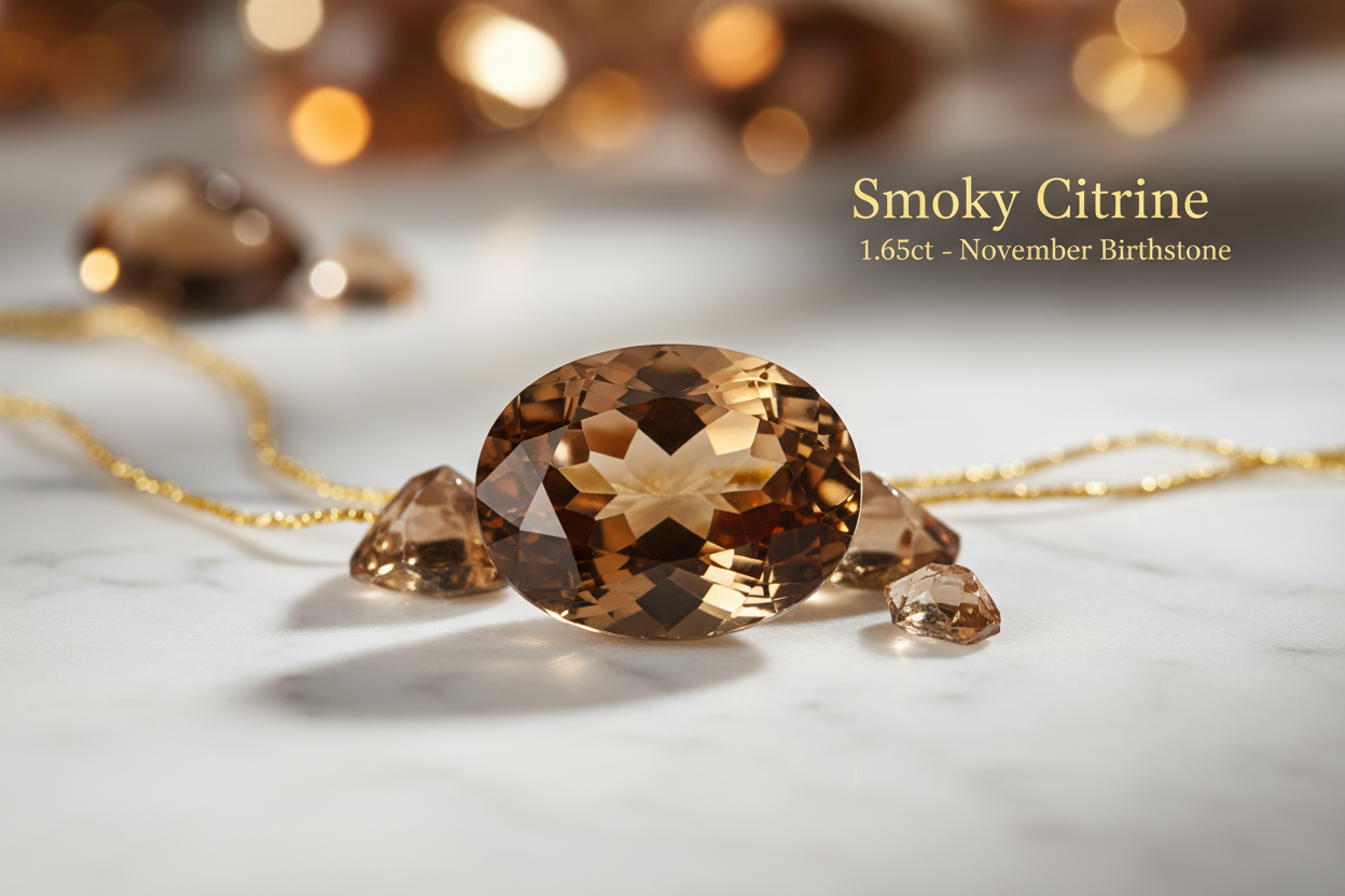 Smoky Citrine Oval Cut 1.65 Carat | Natural Golden Brown Gemstone | November Birthstone | RichosRocks Australia - RichosRocks - Smoky Citrine Oval Cut 1.65 Carat | Natural Golden Brown Gemstone | November Birthstone | RichosRocks Australia