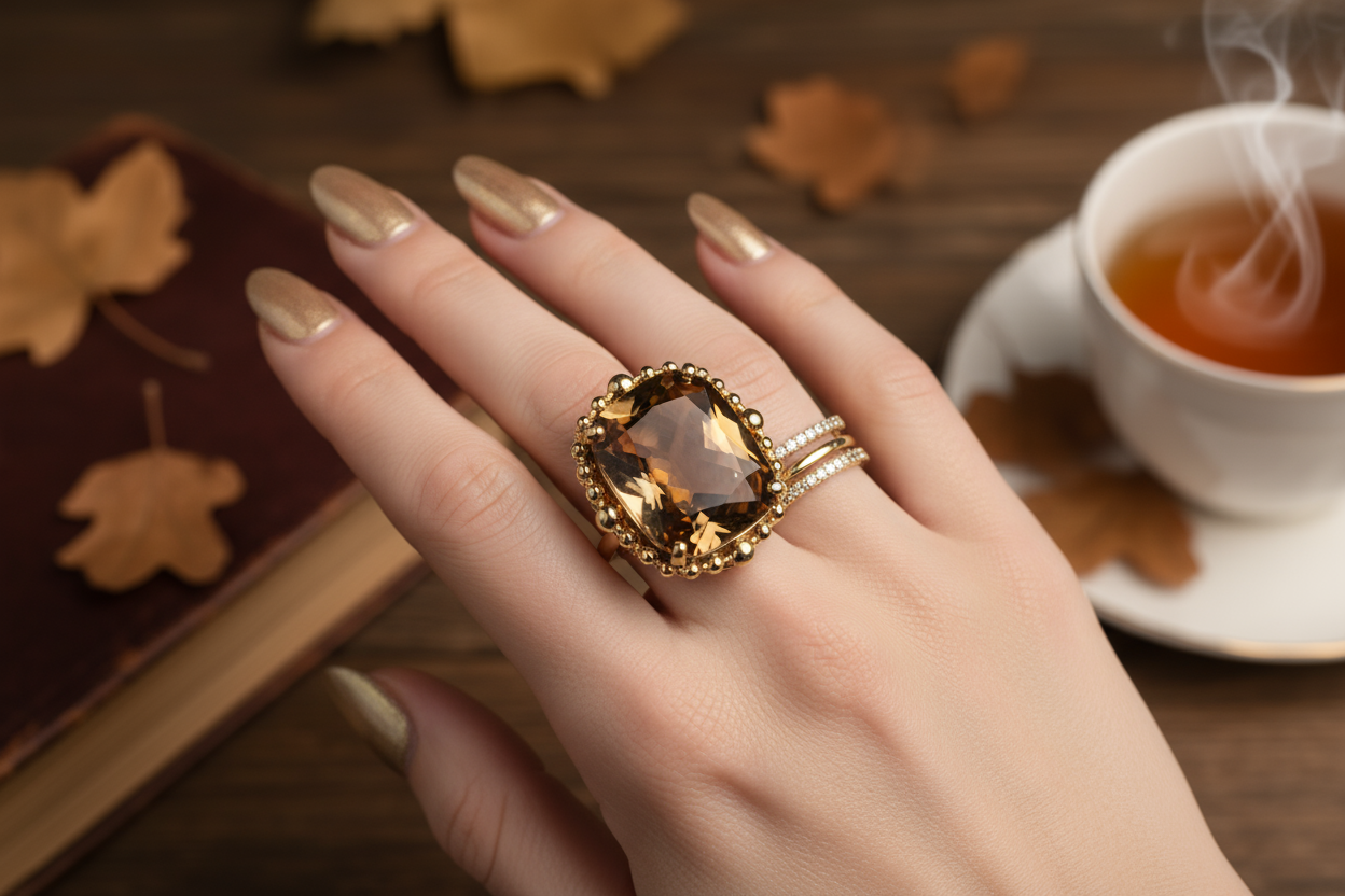 Smoky Citrine Oval Cut 1.65 Carat | Natural Golden Brown Gemstone | November Birthstone | RichosRocks Australia - RichosRocks - Smoky Citrine Oval Cut 1.65 Carat | Natural Golden Brown Gemstone | November Birthstone | RichosRocks Australia