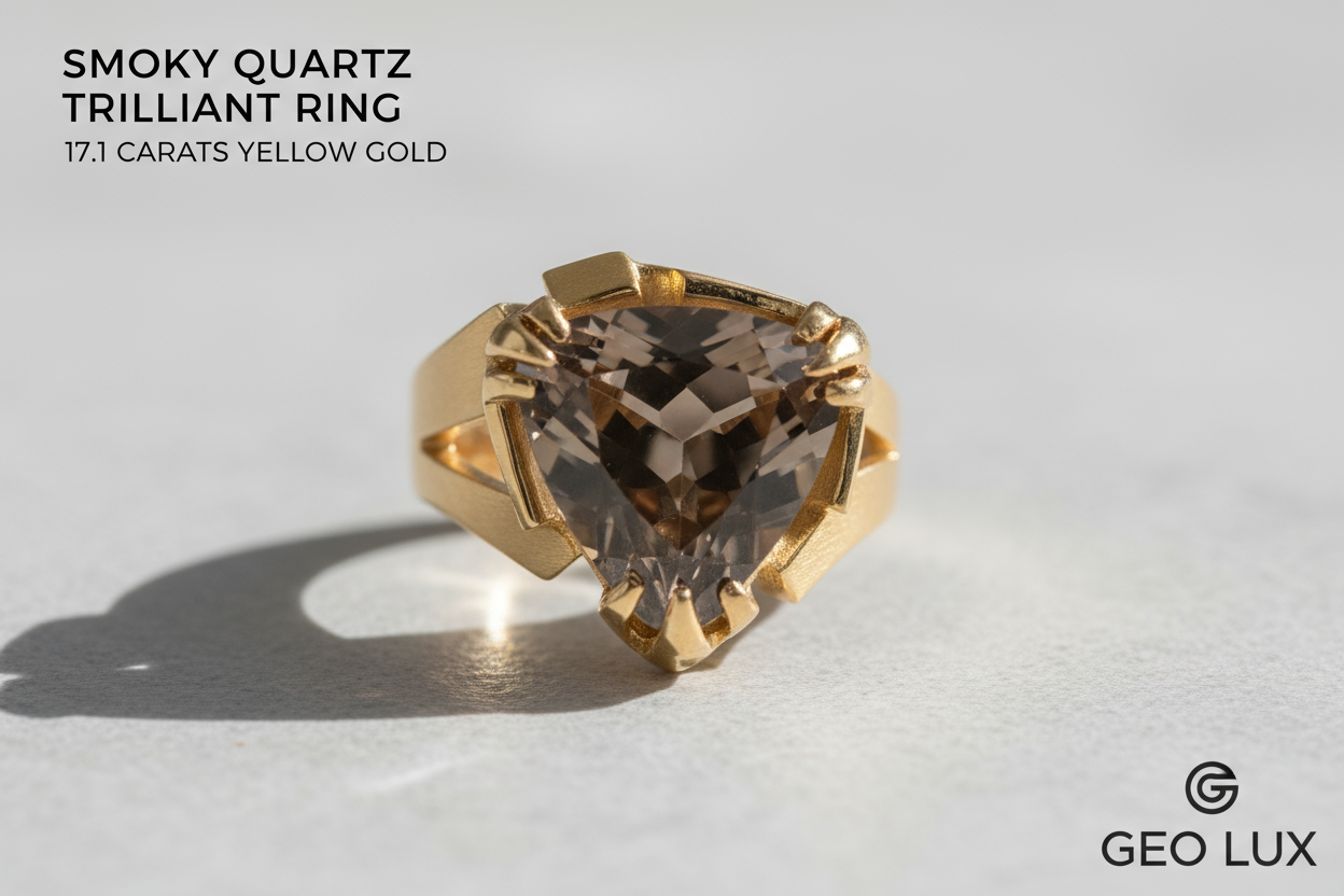 Smoky Quartz Trilliant Cut 17.1 Carat | Natural Brown Gemstone | Collector Quality | RichosRocks Australia - RichosRocks - Smoky Quartz Trilliant Cut 17.1 Carat | Natural Brown Gemstone | Collector Quality | RichosRocks Australia