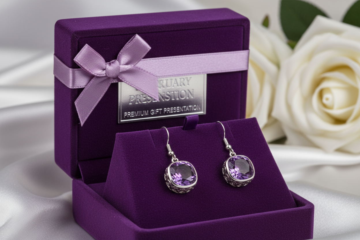 Natural Amethyst Matched Pair 2.5ct | Rare One-of-a-Kind Match | Round Cut Purple Earring Stones | February Birthstone Australia - RichosRocks - Natural Amethyst Matched Pair 2.5ct | Rare One-of-a-Kind Match | Round Cut Purple Earring Stones | February Birthstone Australia