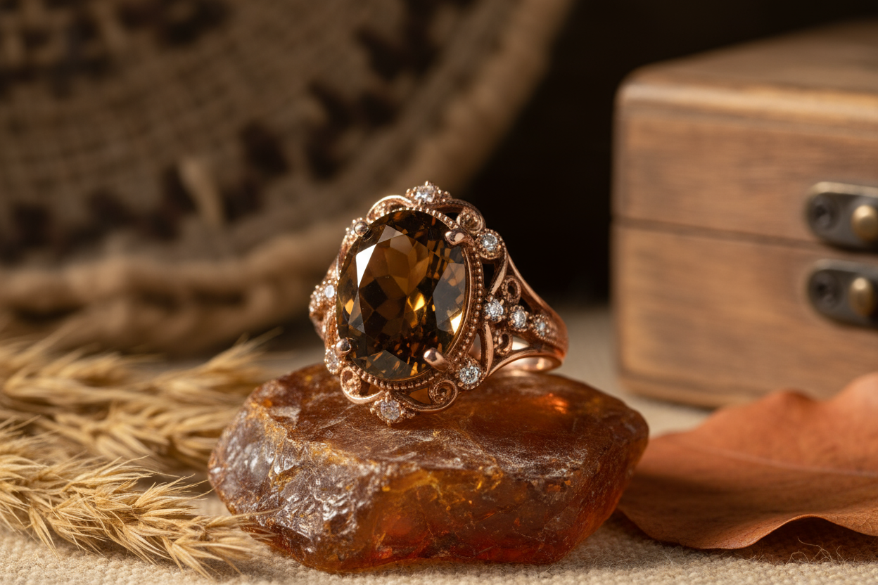 Smoky Citrine Oval Cut 1.65 Carat | Natural Golden Brown Gemstone | November Birthstone | RichosRocks Australia - RichosRocks - Smoky Citrine Oval Cut 1.65 Carat | Natural Golden Brown Gemstone | November Birthstone | RichosRocks Australia