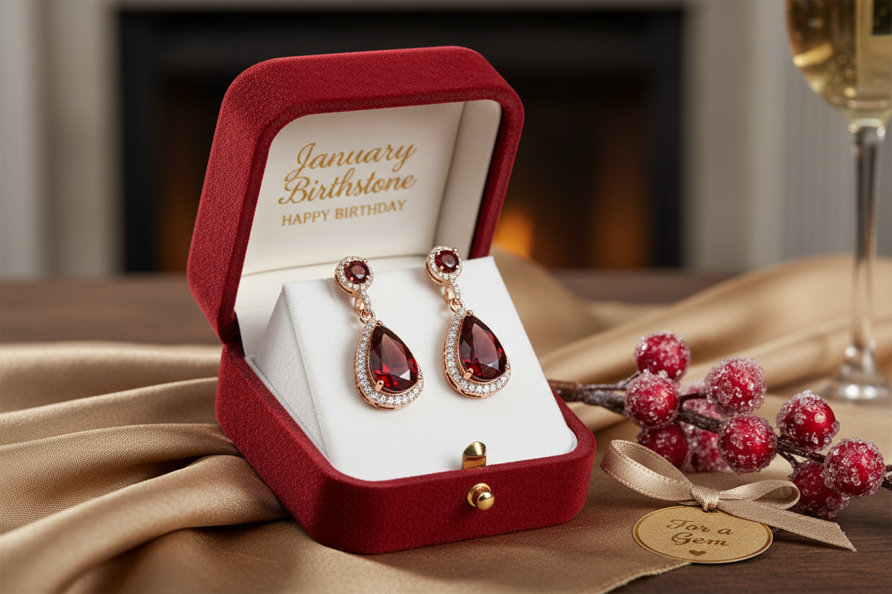 Natural Red Garnet Matched Pair 1.85ct | Round Brilliant Cut | January Birthstone Earring Stones | RichosRocks Australia - RichosRocks - Natural Red Garnet Matched Pair 1.85ct | Round Brilliant Cut | January Birthstone Earring Stones | RichosRocks Australia