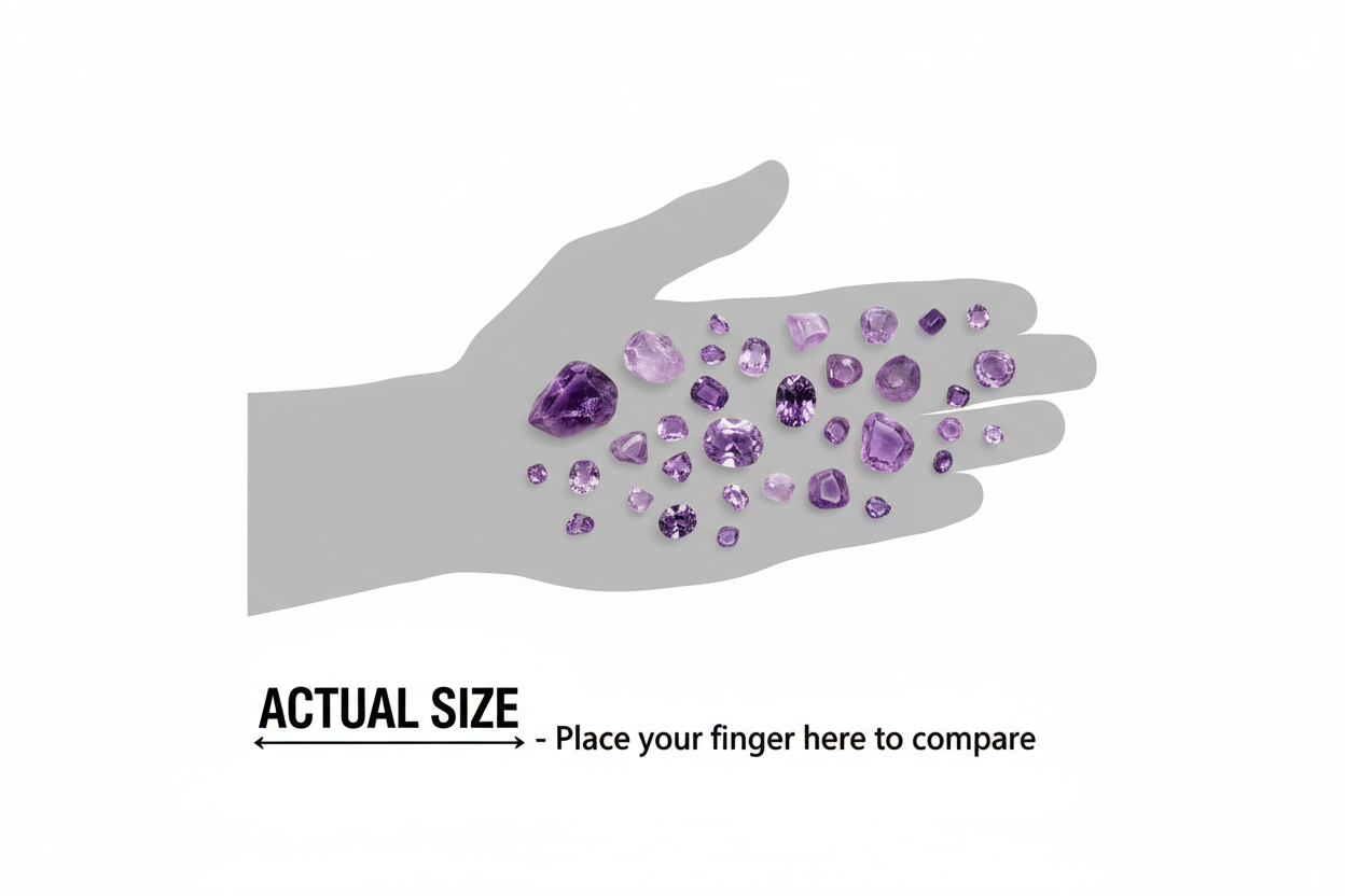 Natural Amethyst Matched Pair 2.5ct | Rare One-of-a-Kind Match | Round Cut Purple Earring Stones | February Birthstone Australia - RichosRocks - Natural Amethyst Matched Pair 2.5ct | Rare One-of-a-Kind Match | Round Cut Purple Earring Stones | February Birthstone Australia