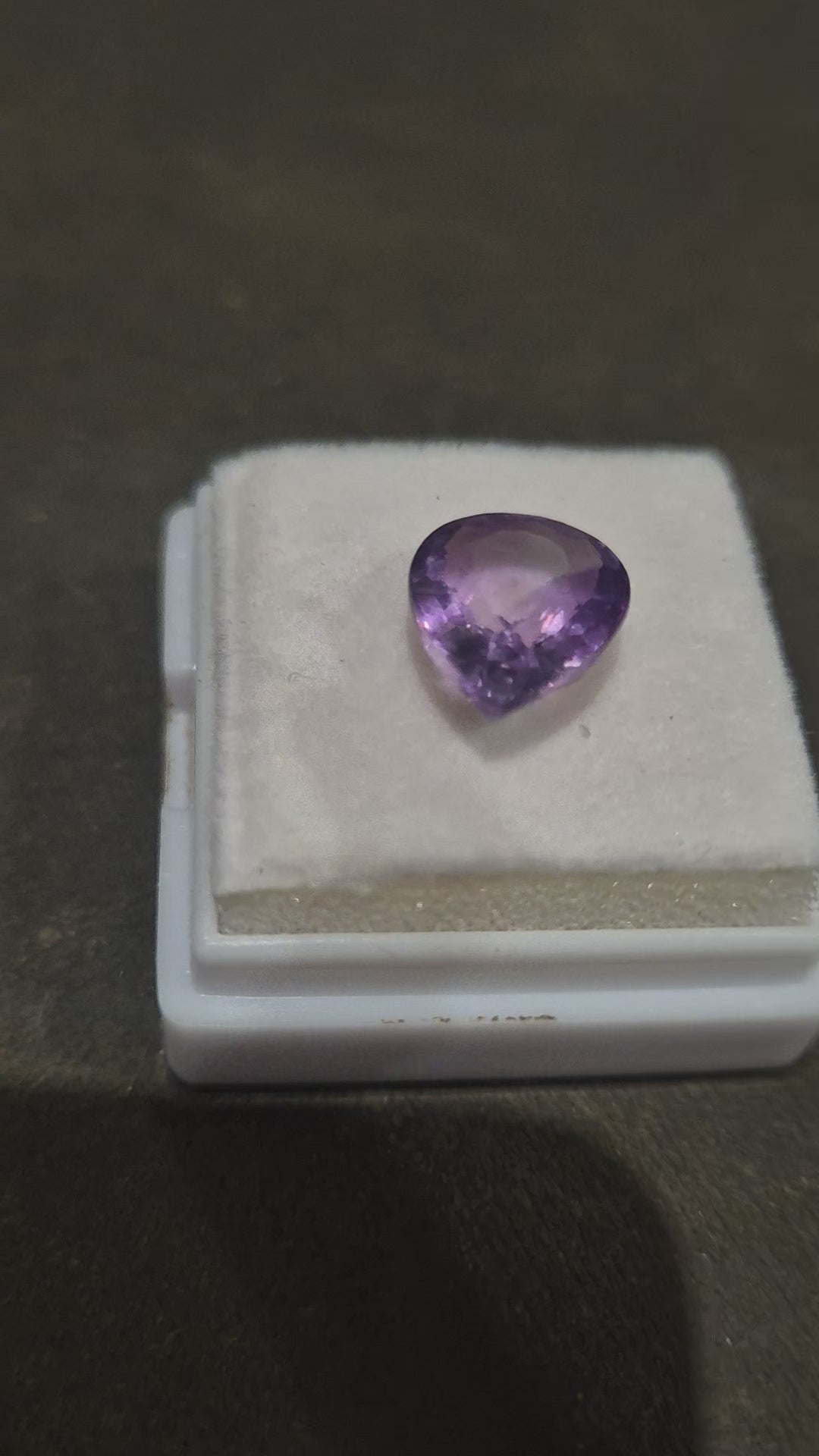  Amethyst Teardrop 3.2 Carat Close-up Rotation - Eye-Clean Purple Pendant Stone Australia