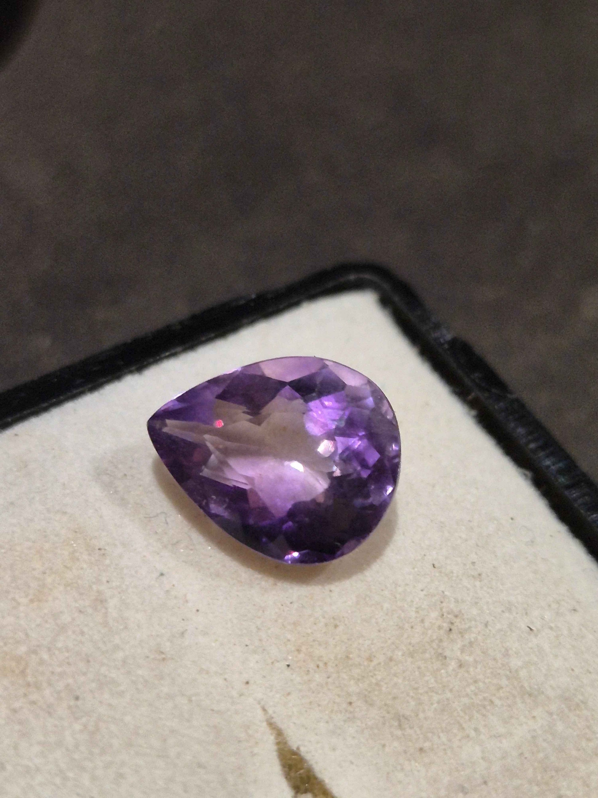 Natural Amethyst Teardrop 3.2ct | Eye-Clean Purple Gemstone Pendant | February Birthstone | Australian Mined - RichosRocks - Natural Amethyst Teardrop 3.2ct | Eye-Clean Purple Gemstone Pendant | February Birthstone | Australian Mined