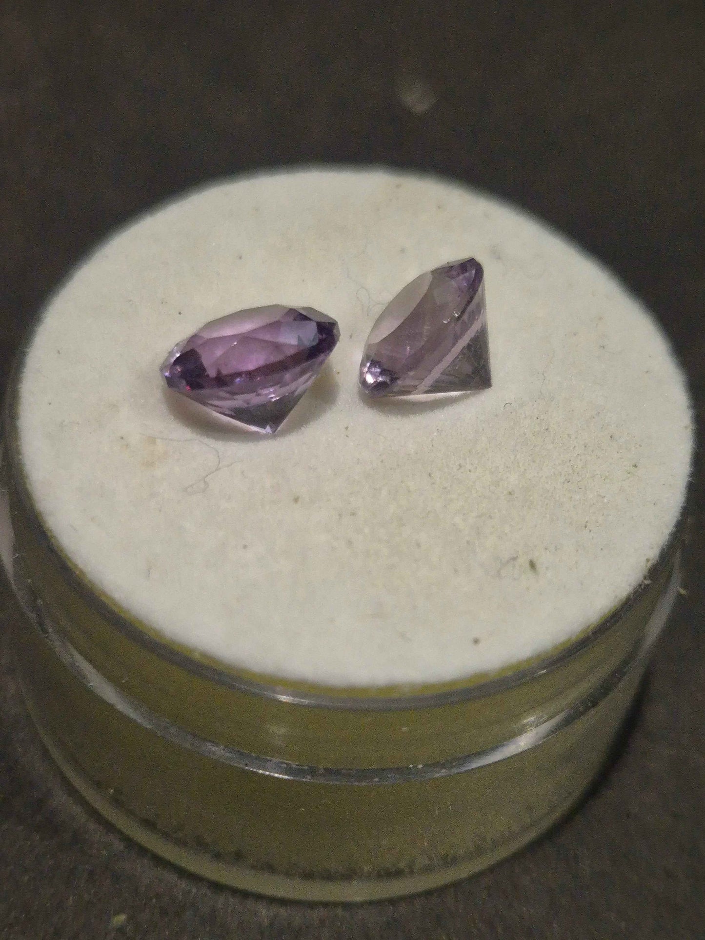 Natural Amethyst Matched Pair 2.5ct | Rare One-of-a-Kind Match | Round Cut Purple Earring Stones | February Birthstone Australia - RichosRocks - Natural Amethyst Matched Pair 2.5ct | Rare One-of-a-Kind Match | Round Cut Purple Earring Stones | February Birthstone Australia