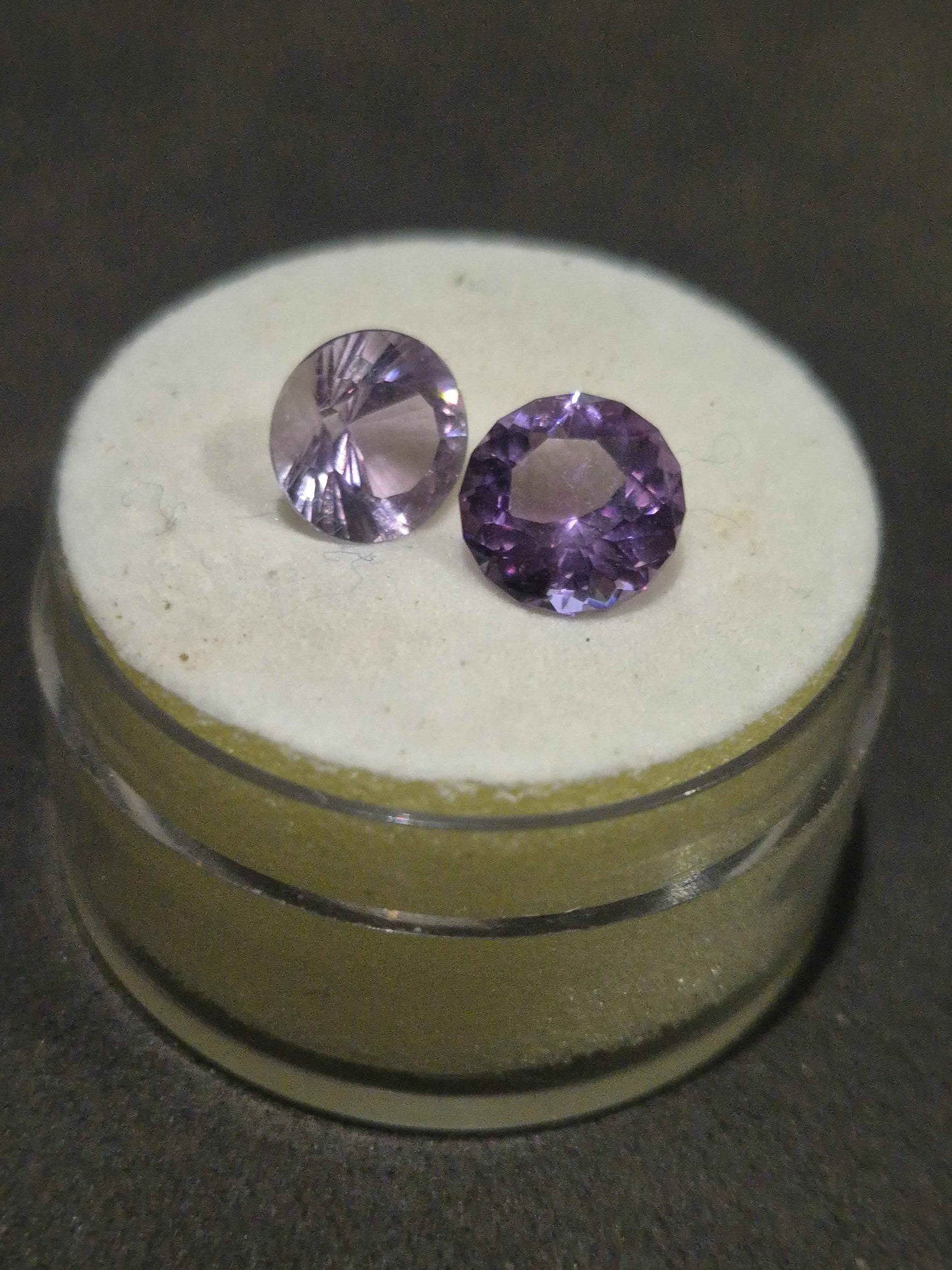 Natural Amethyst Matched Pair 2.5ct | Rare One-of-a-Kind Match | Round Cut Purple Earring Stones | February Birthstone Australia - RichosRocks - Natural Amethyst Matched Pair 2.5ct | Rare One-of-a-Kind Match | Round Cut Purple Earring Stones | February Birthstone Australia