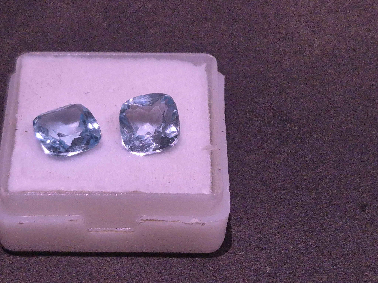 Natural Blue Topaz Matched Pair 5.3ct | Square Princess Cut | December Birthstone Earring Stones | RichosRocks Australia - RichosRocks - Natural Blue Topaz Matched Pair 5.3ct | Square Princess Cut | December Birthstone Earring Stones | RichosRocks Australia