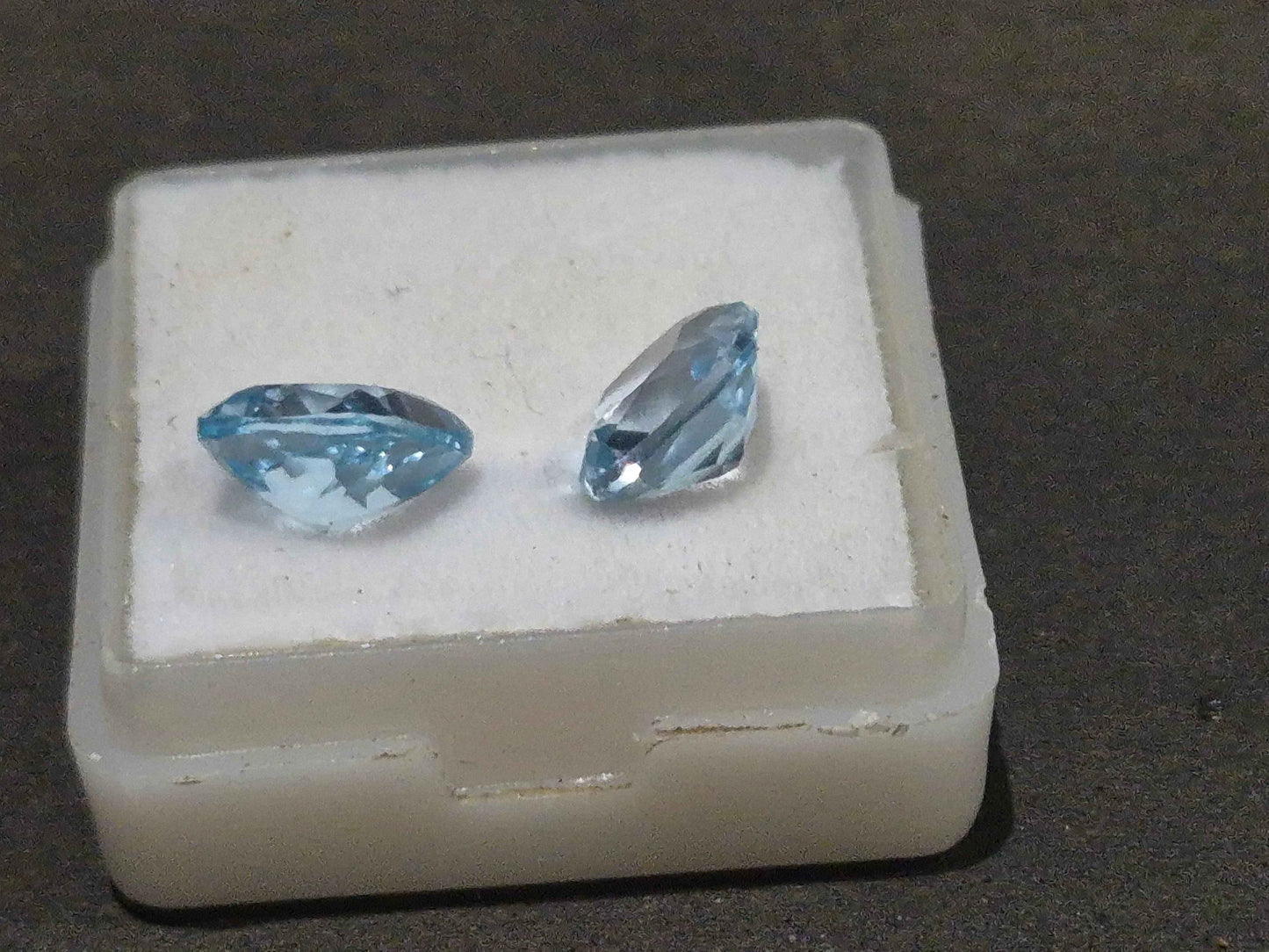 Natural Blue Topaz Matched Pair 5.3ct | Square Princess Cut | December Birthstone Earring Stones | RichosRocks Australia - RichosRocks - Natural Blue Topaz Matched Pair 5.3ct | Square Princess Cut | December Birthstone Earring Stones | RichosRocks Australia