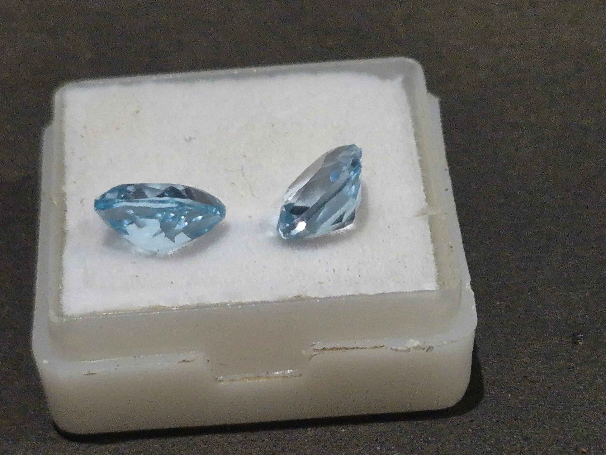 Natural Blue Topaz Matched Pair 5.3ct | Square Princess Cut | December Birthstone Earring Stones | RichosRocks Australia - RichosRocks - Natural Blue Topaz Matched Pair 5.3ct | Square Princess Cut | December Birthstone Earring Stones | RichosRocks Australia